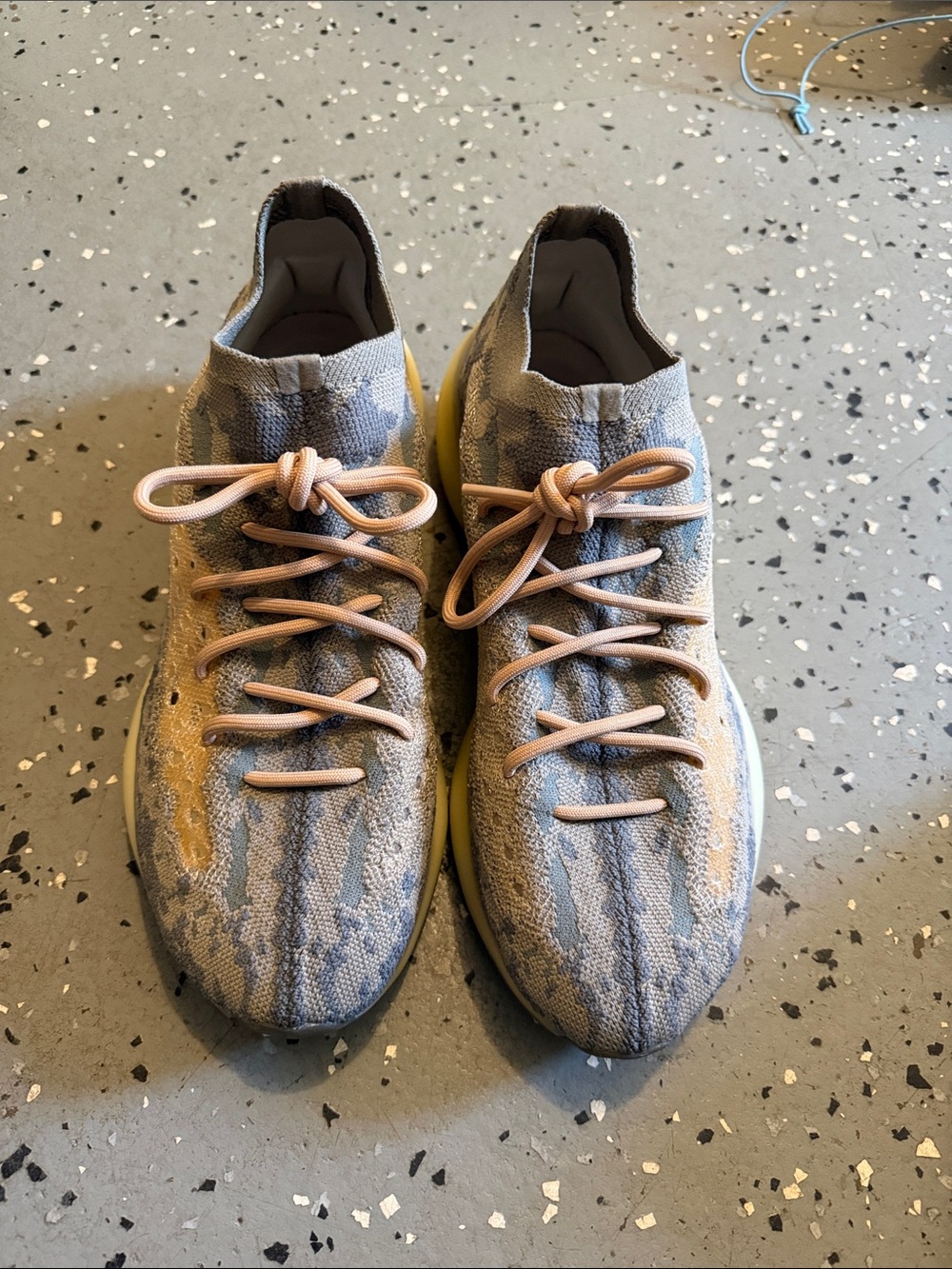YEEZY BOOST 380 Sneakers in Light Gray and Beige